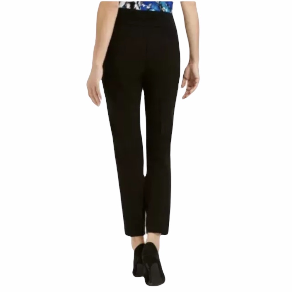 NWT Kasper crepe elastic black ankle pants - Picture 2 of 2
